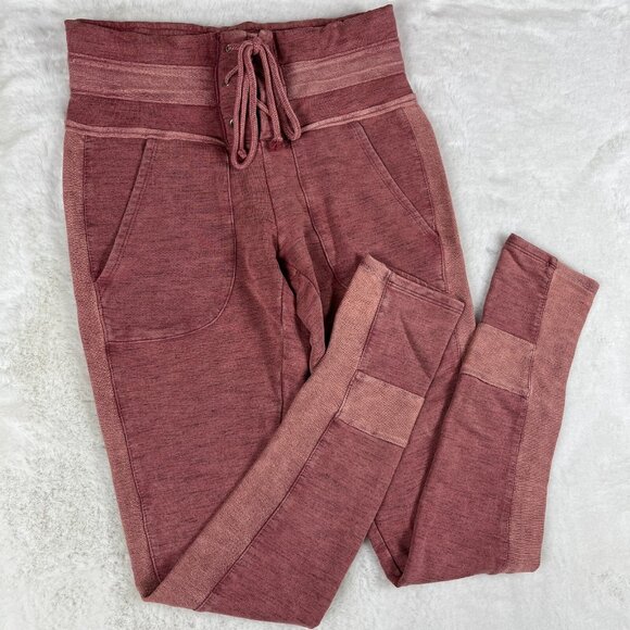 NEW Free People Movement French Terry Bodhi Leggings Pink  SMALL - Picture 4 of 11